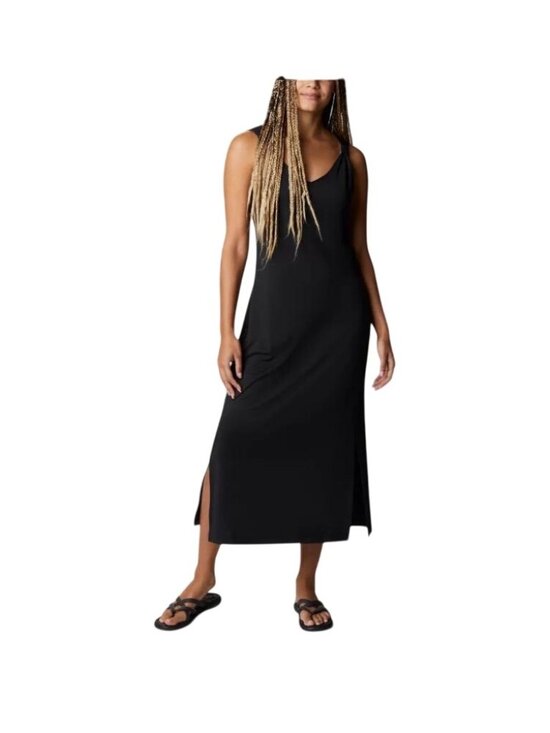 Columbia Dresses & Skirts - Columbia PFG Black Sleeveless Maxi Dress Omni-Freeze Cooling L outdoor comfort